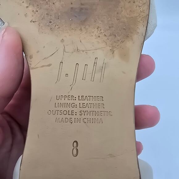 J. Jill Leather Pointed Toe Slip on D'orsay Ballet Flats Shoes Elegant Tan SZ 8 - Picture 8 of 8